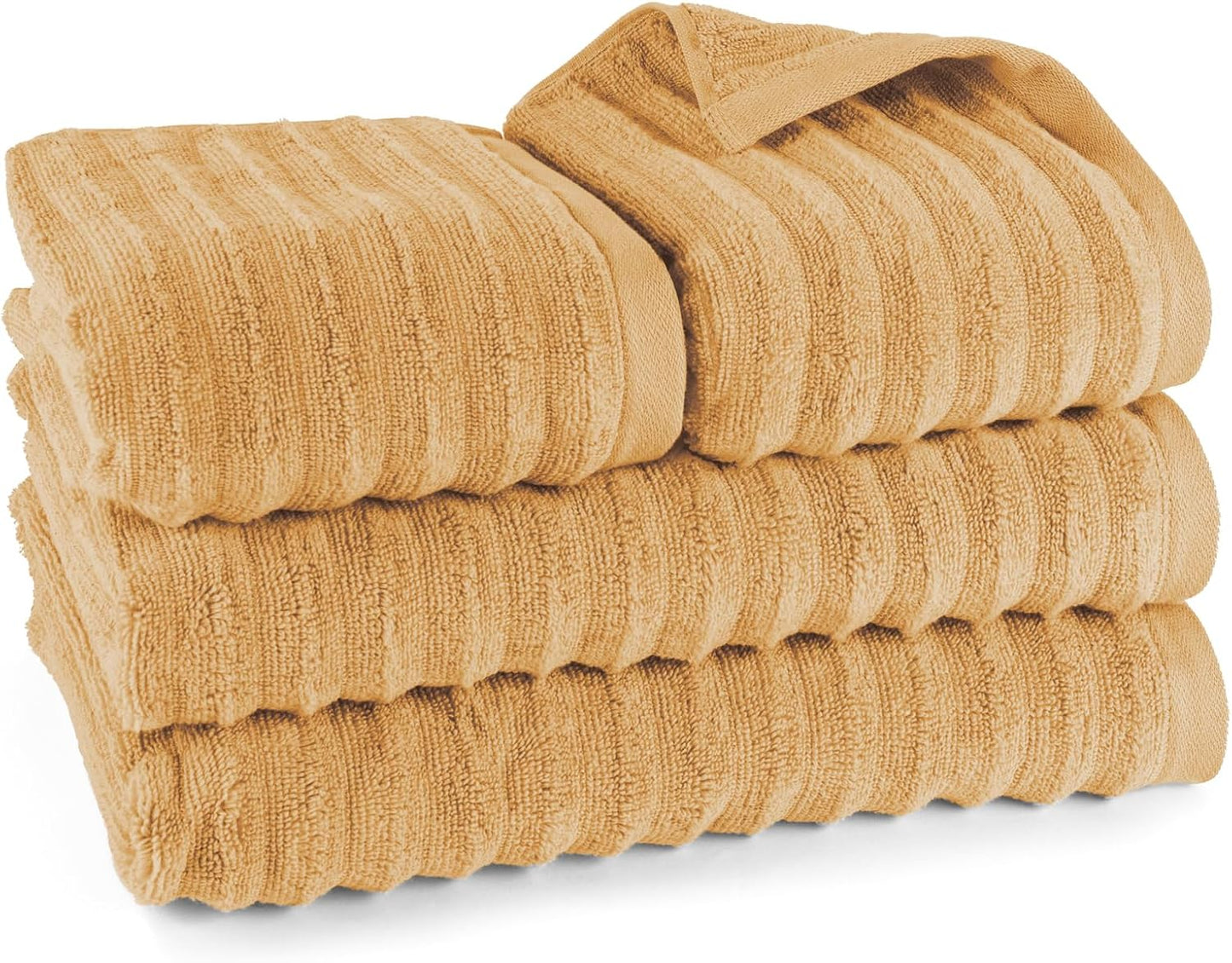 Pure Label 6-Piece Hand Towel Set with Hanging Loops Made of 100% Cotton, Absorbent and Soft, 2 x Bath Towels (70 x 140 cm), 2 x Hand Towels (50 x 100 cm), 2 x Guest Towels (30 x 50 cm),