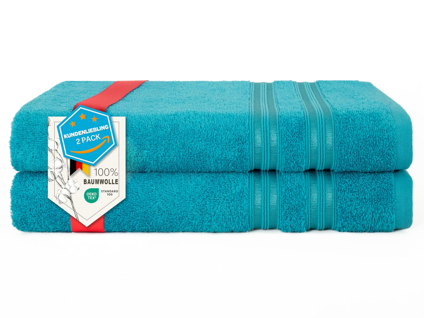 6-Piece Hand Towel Set, 100% Cotton, Soft, Absorbent, Quality Hand Towels Set, 2 Bath Towels 70 x 140 cm, 4 Hand Towels 50 x 100 cm, White