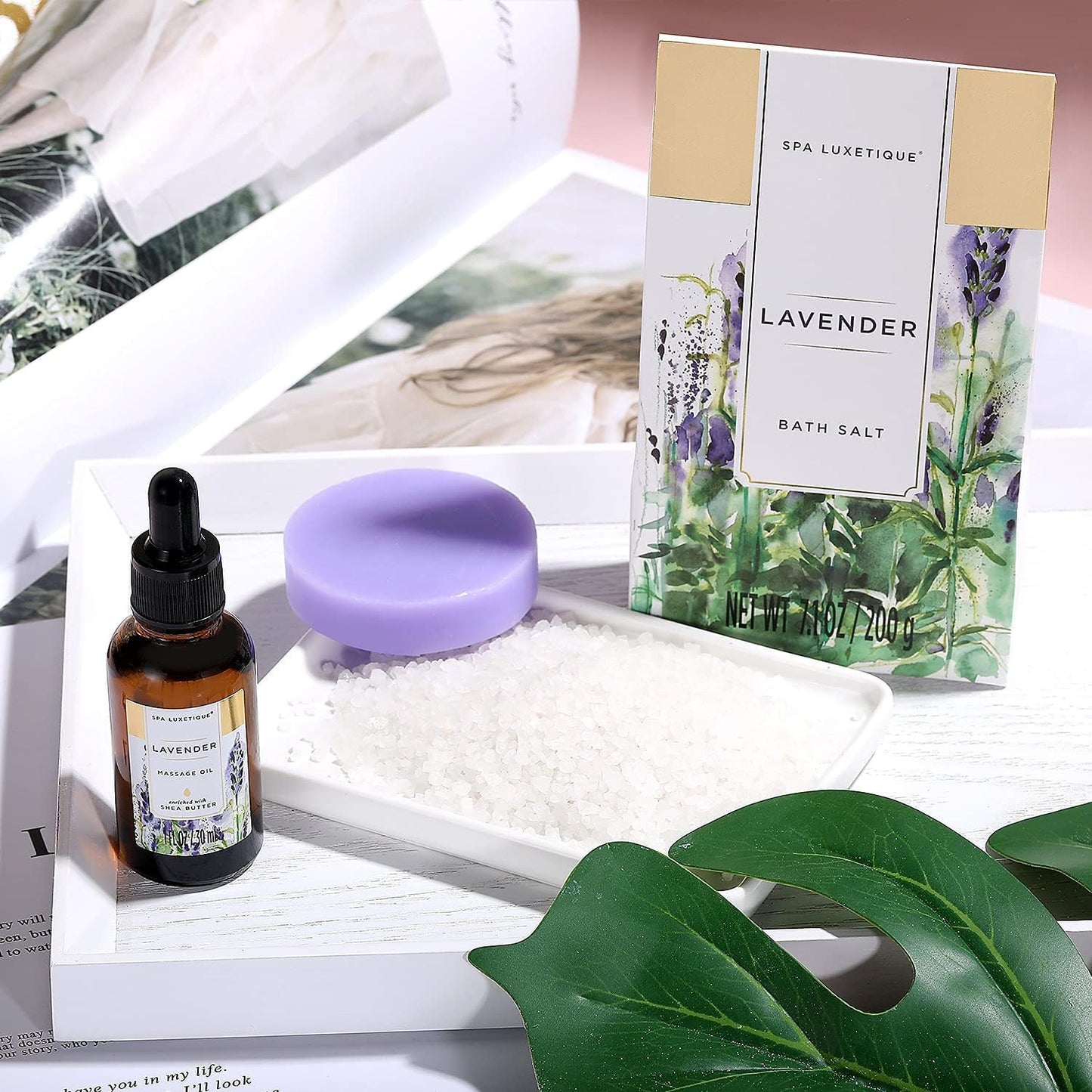 Bath Gift Set, Spa Luxury Beauty Set for Her 15-Piece Birthday Gift, Spa Set, Wellness Set for Women, Bath Gifts for Mother's Day, Christmas Gifts for Women