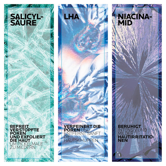 La Roche Posay Micro Exfoliating Cleansing Gel for Face and Body, for Blemished Oily Skin, Gently Exfoliating, with LHA, Salicylic Acid, Glycerine and Zinc, 400 ml