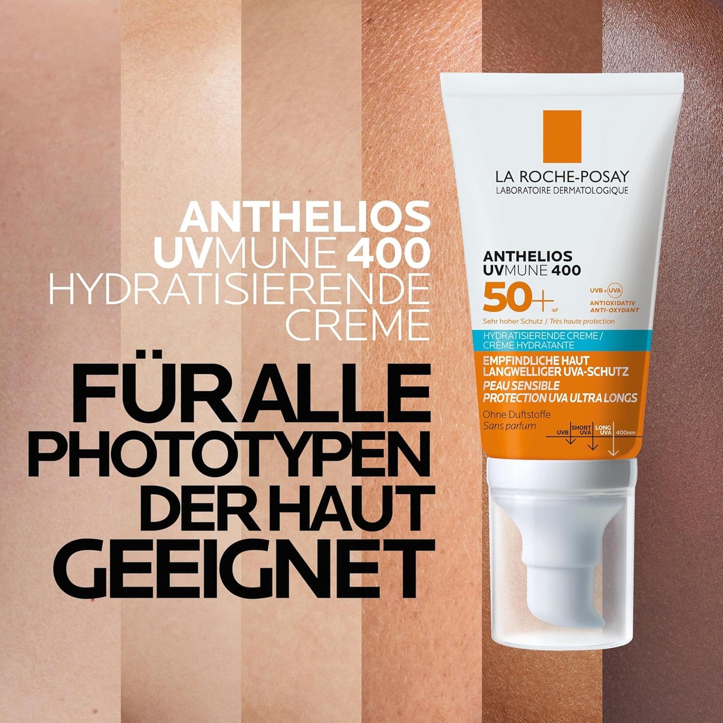 La Roche Posay ANTHELIOS Hydrating Cream UVMune 40 for Dry and Sensitive Skin and Sun Allergy, SPF 50+, 50 ml