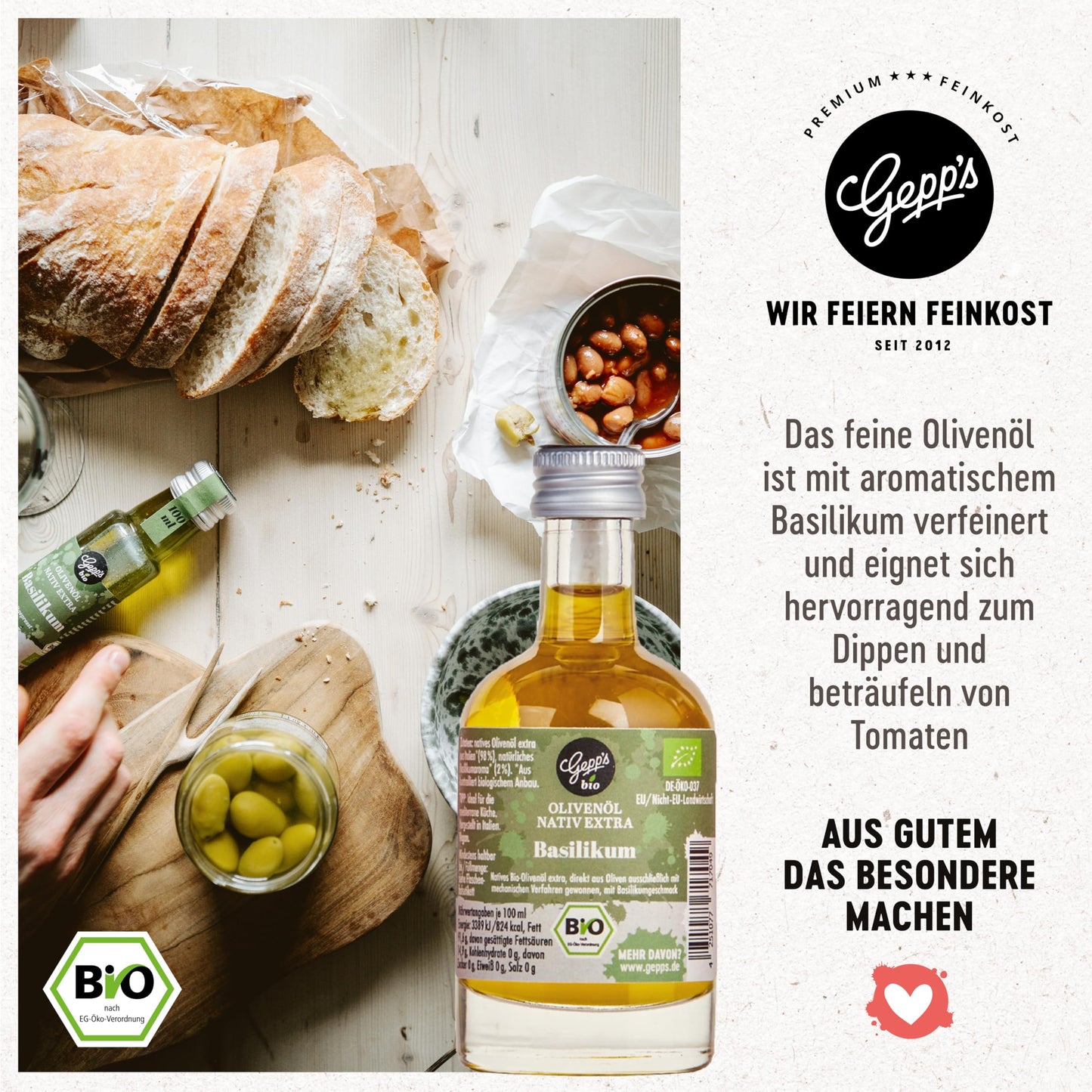 Feinkost Öl Geschenkbox „Öl-Clutch“ I Gewürzöl Set mit 5 erlesenen BIO-Ölen