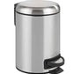 WENKO Leman Cosmetic Pedal Bin Matte Gold 3 L – Cosmetic Bin, Rubbish Bin with Anti-Fingerprint Capacity: 3 litres, stainless steel, 17 x 25 x 22.5 cm, gold