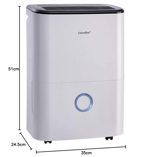 Luftentfeuchter, Dehumidifier 10 L/24 hr, Room Size Approx. 50 m³ (20 m²), LED Display