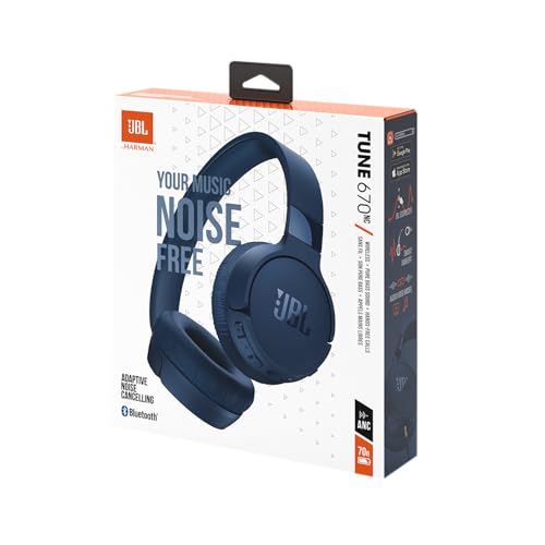 JBL Tune 670 NC - Wireless On-Ear Headphones with Adaptive Noise Cancelling