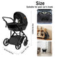 Reenborn 3-in-1 Pushchair, Buggy with Two Reversible Sliding Modes, Pushchair with Frame Aluminium Alloy, Baby Pram, 3-in-1 Complete Set with One-Click Folding Design