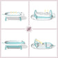 Moby-System Foldable Baby Bathtub with Insert, LCD Thermometer & Frame - Secure Hold from Birth, Ergonomic