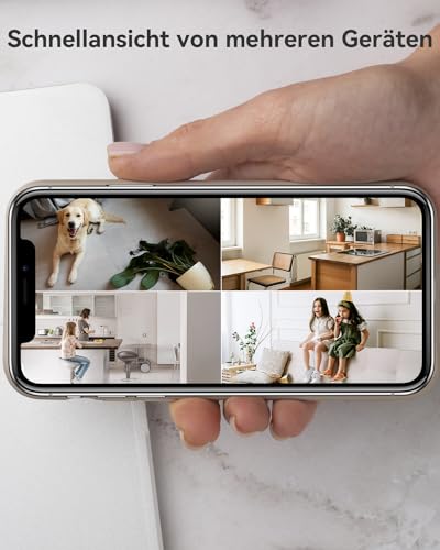 2K Überwachungskamera Innen 355°/70°, 3MP WLAN Kamera Indoor