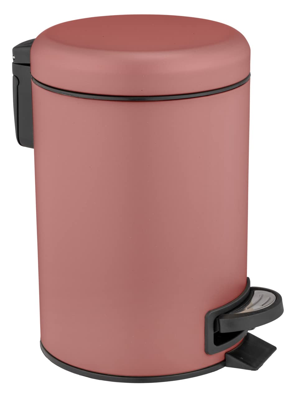 WENKO Leman Cosmetic Pedal Bin Matte Gold 3 L – Cosmetic Bin, Rubbish Bin with Anti-Fingerprint Capacity: 3 litres, stainless steel, 17 x 25 x 22.5 cm, gold