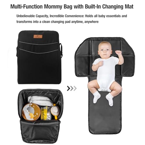 Reenborn 3-in-1 Pushchair, Buggy with Two Reversible Sliding Modes, Pushchair with Frame Aluminium Alloy, Baby Pram, 3-in-1 Complete Set with One-Click Folding Design