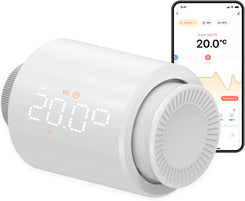 Smart Heizkörperthermostat WLAN – Programmierbares Heizkörperventil mit Tuya-Fernbedienung, Temperatursensor und App-Steuerung für optimale Heizungsregelung