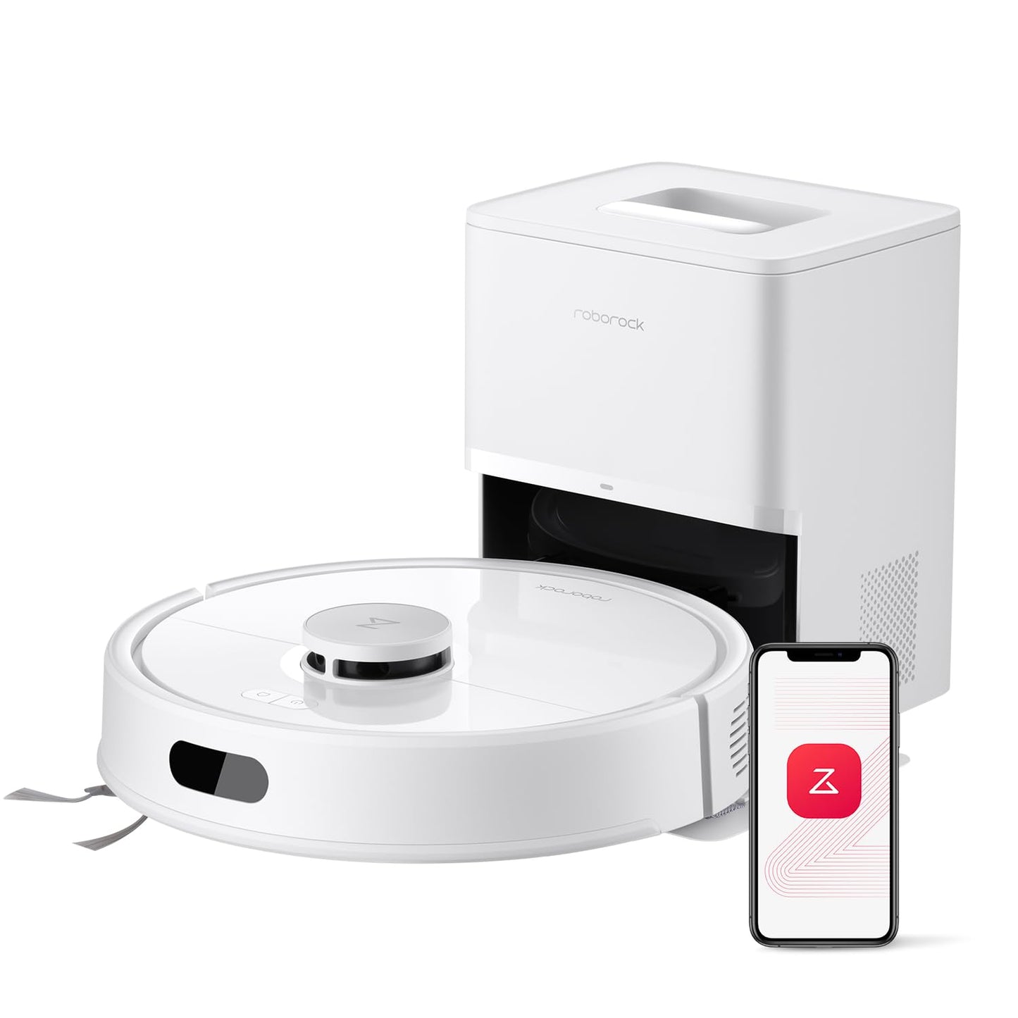 roborock Q7 L5+ Saugroboter mit Wischfunktion, Automatischer Staubentleerung, 8.000 Pa Saugkraft, LiDAR-Navigation,Wischroboter für Teppich