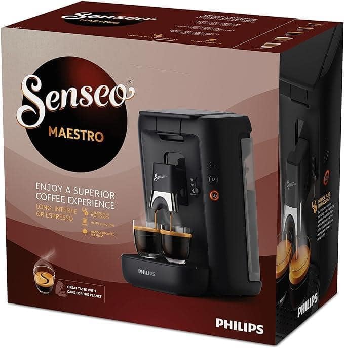 Philips Senseo Maestro Coffee Pod Machine - High-Quality Espresso Quality, Environmentally Friendly Design, 1.2 L Water Tank