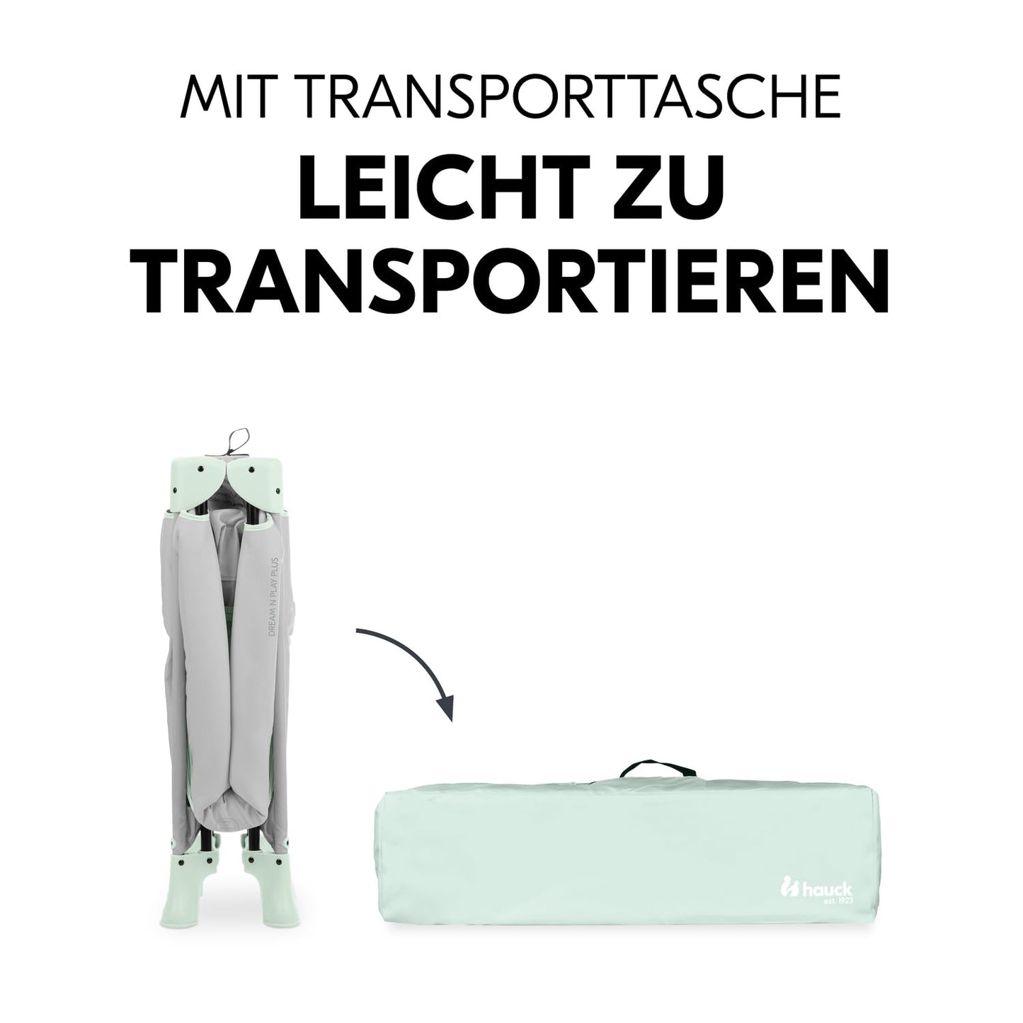 Kinderreisebett mit Transporttasche - Großer Schlupf zum Spielen - bis 15 kg