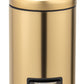 WENKO Leman Cosmetic Pedal Bin Matte Gold 3 L – Cosmetic Bin, Rubbish Bin with Anti-Fingerprint Capacity: 3 litres, stainless steel, 17 x 25 x 22.5 cm, gold
