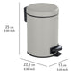 WENKO Leman Cosmetic Pedal Bin Matte Gold 3 L – Cosmetic Bin, Rubbish Bin with Anti-Fingerprint Capacity: 3 litres, stainless steel, 17 x 25 x 22.5 cm, gold