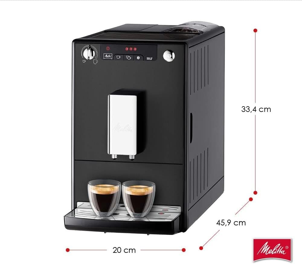 Melitta kaffeemaschine Caffeo Solo E950 slim fully automatic coffee machine with pre-brewing function 15 bar LED display height-adjustable coffee Christmas gift