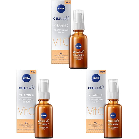 NIVEA Cellular Professional Serum Vitamin C (30 ml), Moisturising Vitamin C Serum, Anti-Wrinkle Serum for a More Even and Radiant Complexion