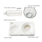 Marchul Cat Bowls, Gravity Water and Food Bowl for Cats and Small Dogs, Tilted Raised Cat Food Bowls (White)
