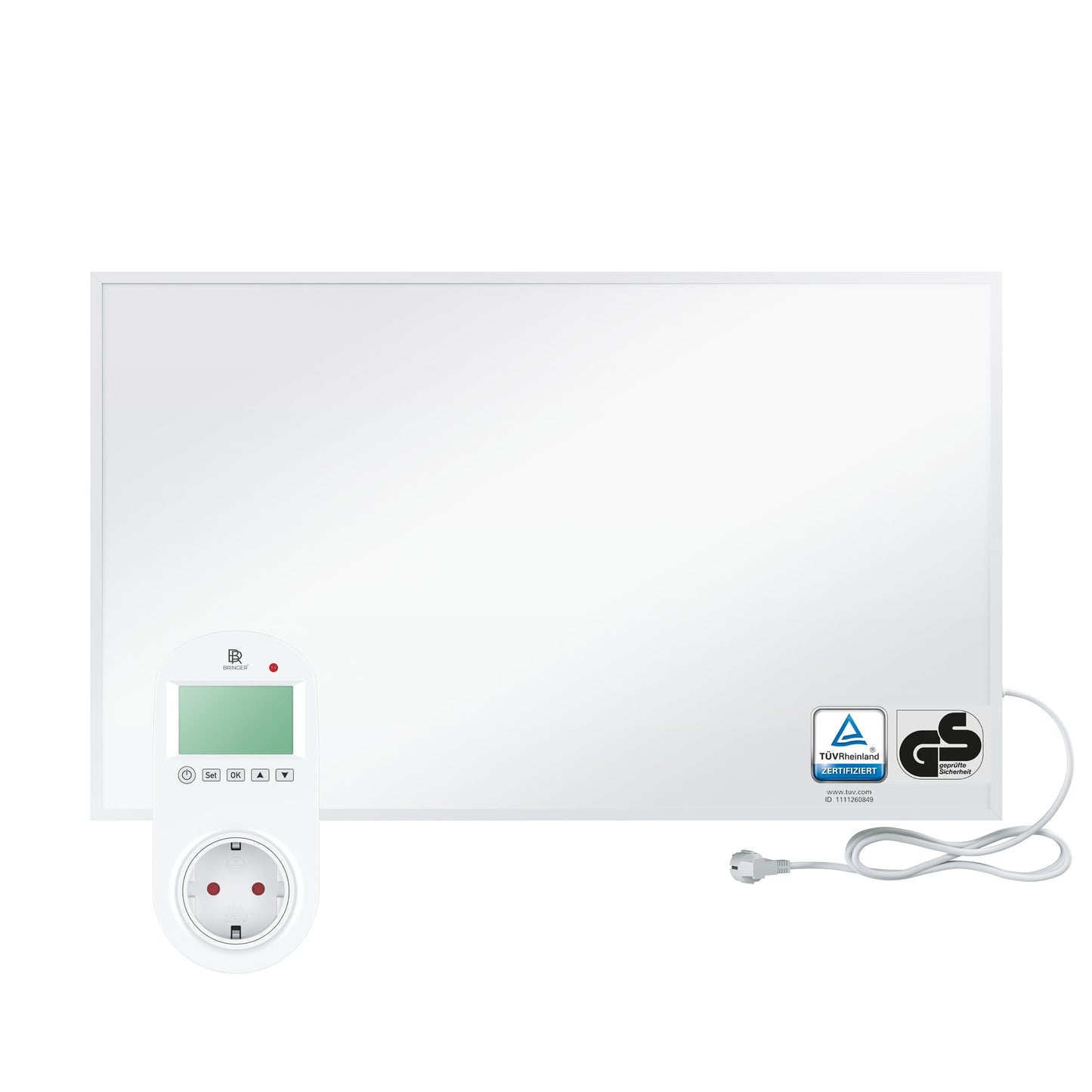 BR Bringer Infrared Heater, 600 watt, Infrared Electric Heater, Energy-Saving, TÜV GS, German Quality Brand