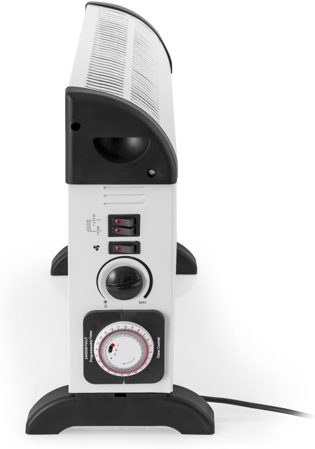 TROTEC Konvektor Heizung TCH 22 E – Heizleistung 750 W / 1250 W / 2000 W – Elektro Heizkörper mit Timer