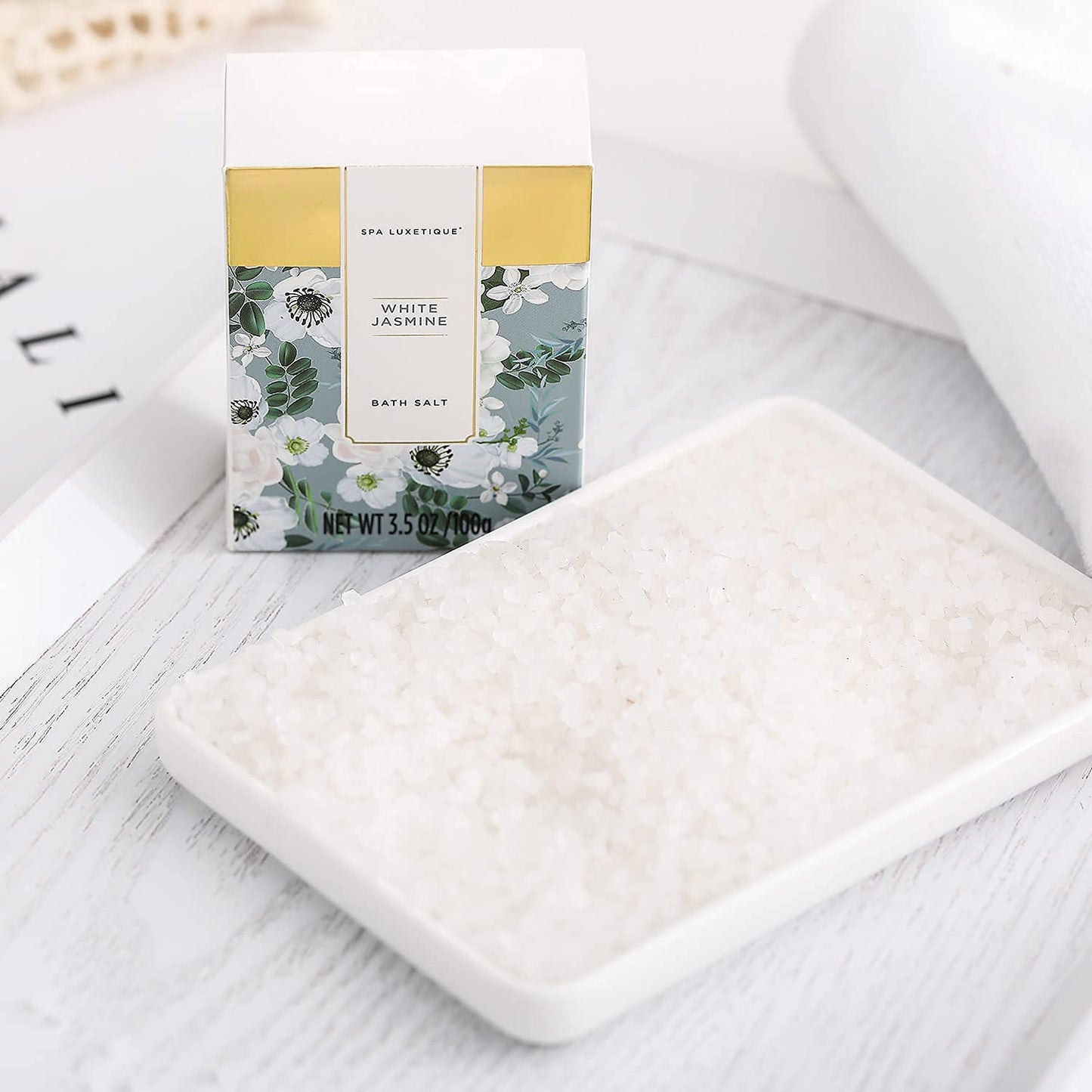 SPA LUXETIQUE Wellness Set für Frauen - 8tlg Rosenduft Bade Geschenkset für Frauen, Geburtstagsgeschenk Beauty Set mit Deko Badewanne