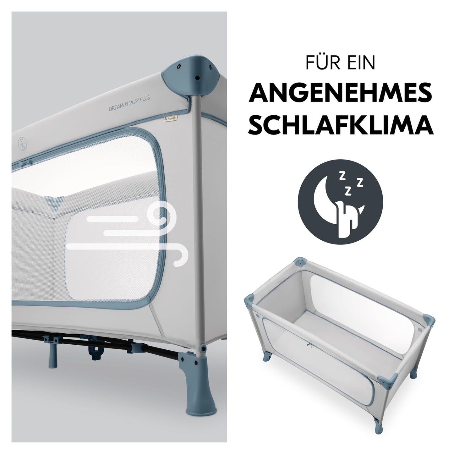 Kinderreisebett mit Transporttasche - Großer Schlupf zum Spielen - bis 15 kg