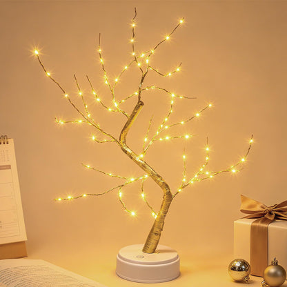 LED Lichterbaum, Baum Licht Warmweiß Verstellbare Äste, 108 LED Baum Lampe Dekobaum Belichtet Baumbeleuchtung Innen Deko