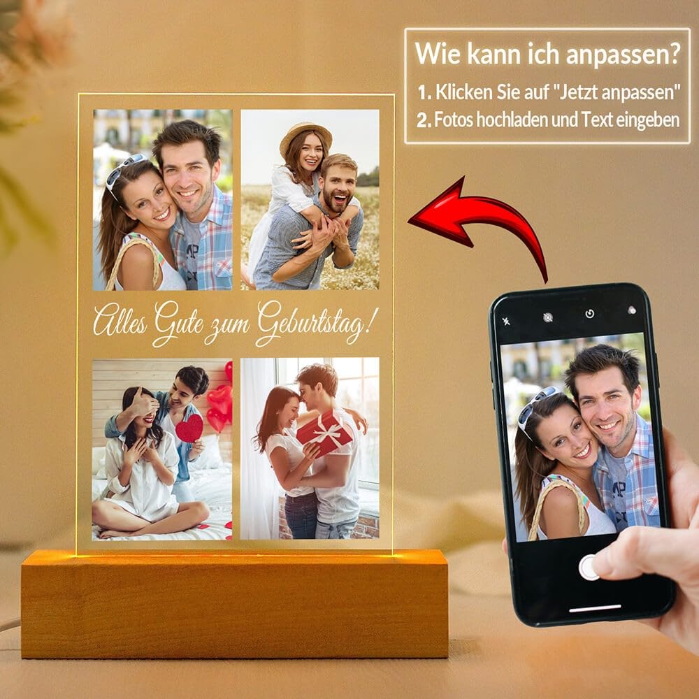 Personalisierte Geschenke für Freundin, Personalisierte Bilderrahmen mit Foto, Personalisierter Bilderrahmen mit Bild