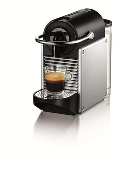 Nespresso De'Longhi Coffee Capsule Machine, Two Direct Dial Buttons, Eco Mode, Compact Design, 19 Bar Pressure System