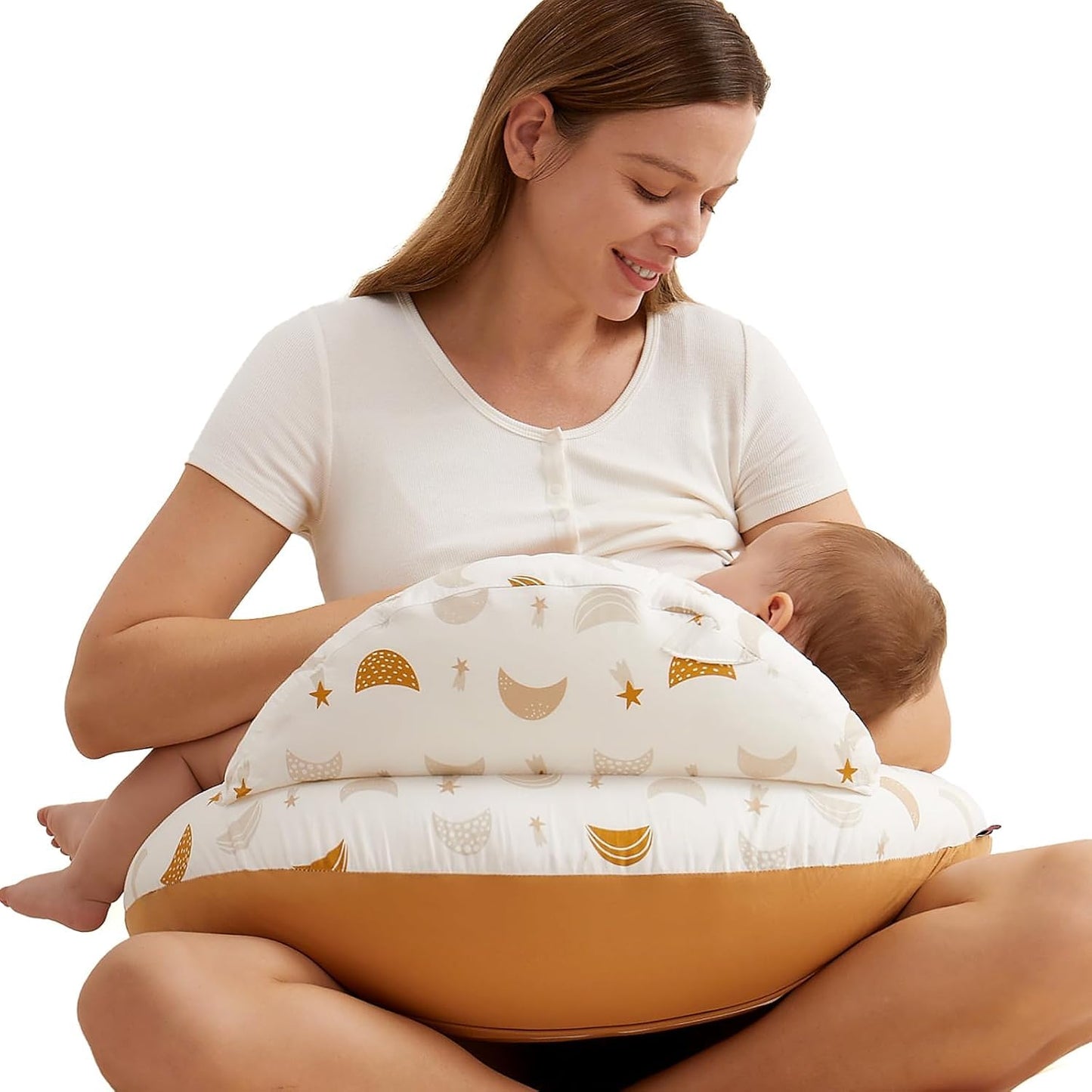 Stillkissen, Nursing Pillow with Safety Border - Ergonomic Nursing and Positioning Pillow