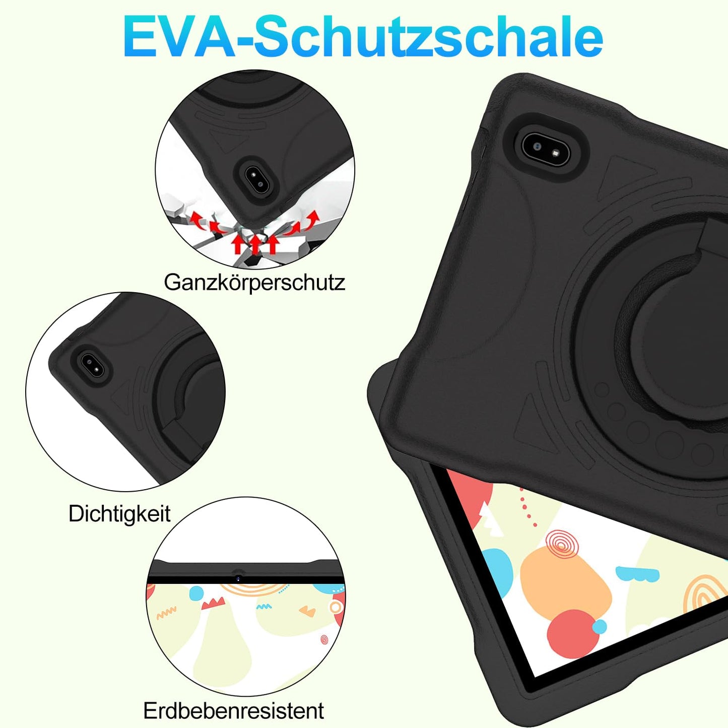 2025 Latest Tablet 10 Inch Android with 5G WiFi 6.20 GB RAM + 128 GB ROM (TF 1TB), Octa-Core, Widevine L1, Educational IWawa App, 6000 mAh, Bluetooth 5.0