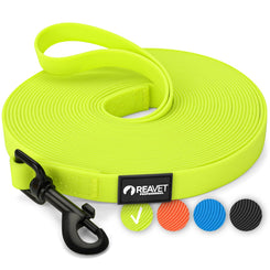 Schleppleine für Hunde 5 Meter, Schwarz I Robuste & wasserfeste Hundeleine lang I Übungsleine mit Griff