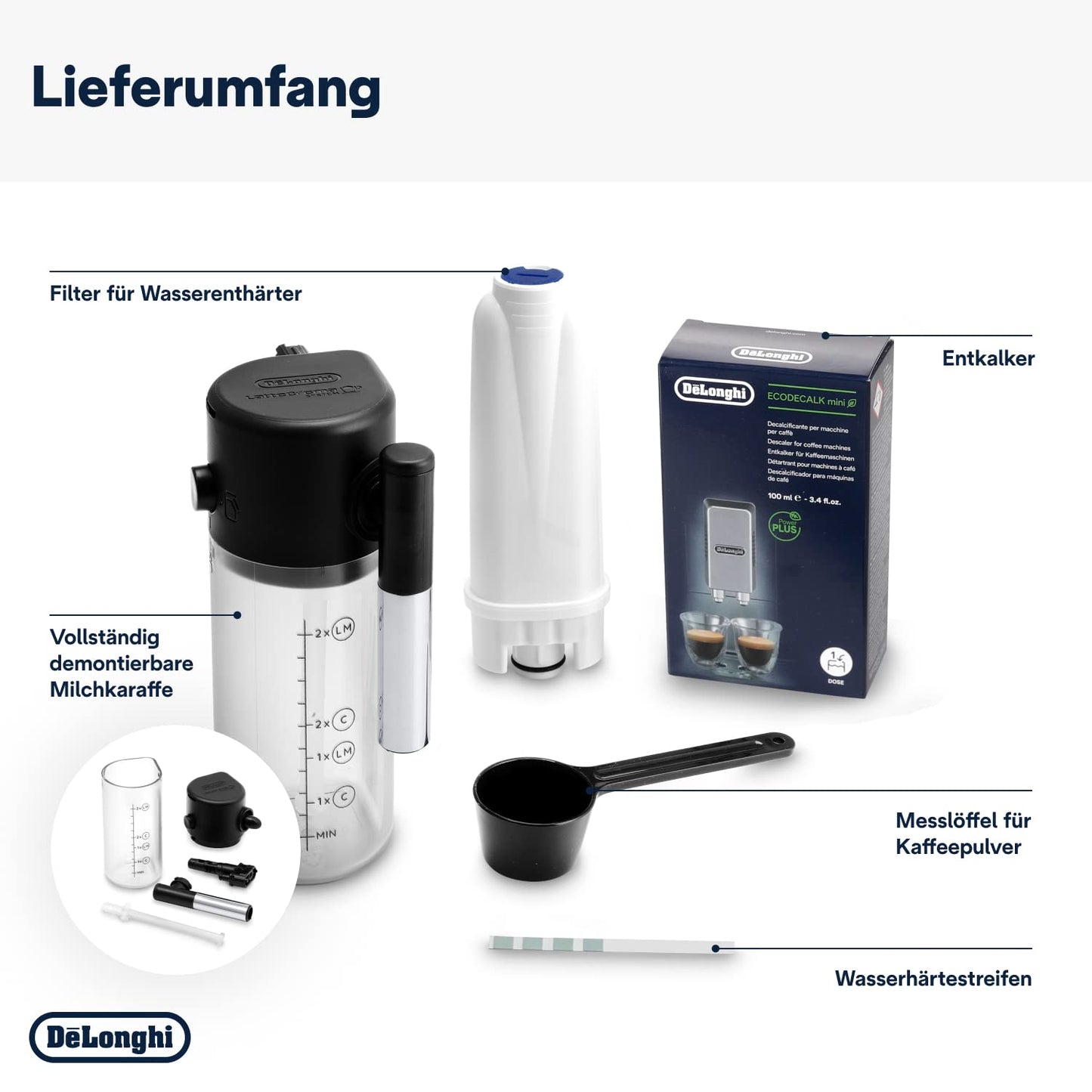 De'Longhi Fully Automatic Coffee Machine with LatteCrema Milk System, 7 Direct Selection Buttons for Cappuccino, Espresso