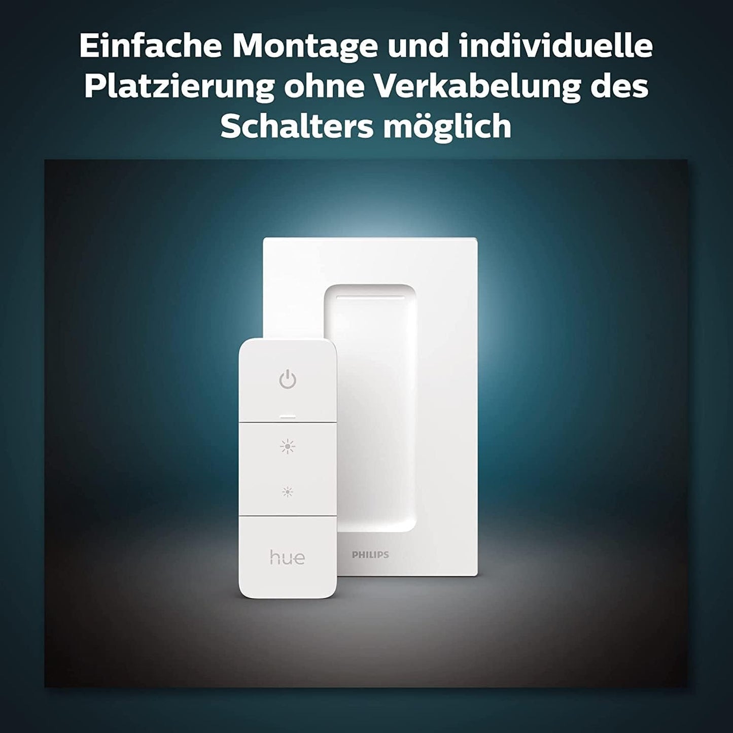 Philips Hue Dimmschalter für Hue Lichtsysteme, Smarter Dimmer zur Steuerung von Leuchten und Lichtszenen