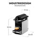 Nespresso De'Longhi Coffee Capsule Machine, Two Direct Dial Buttons, Eco Mode, Compact Design, 19 Bar Pressure System