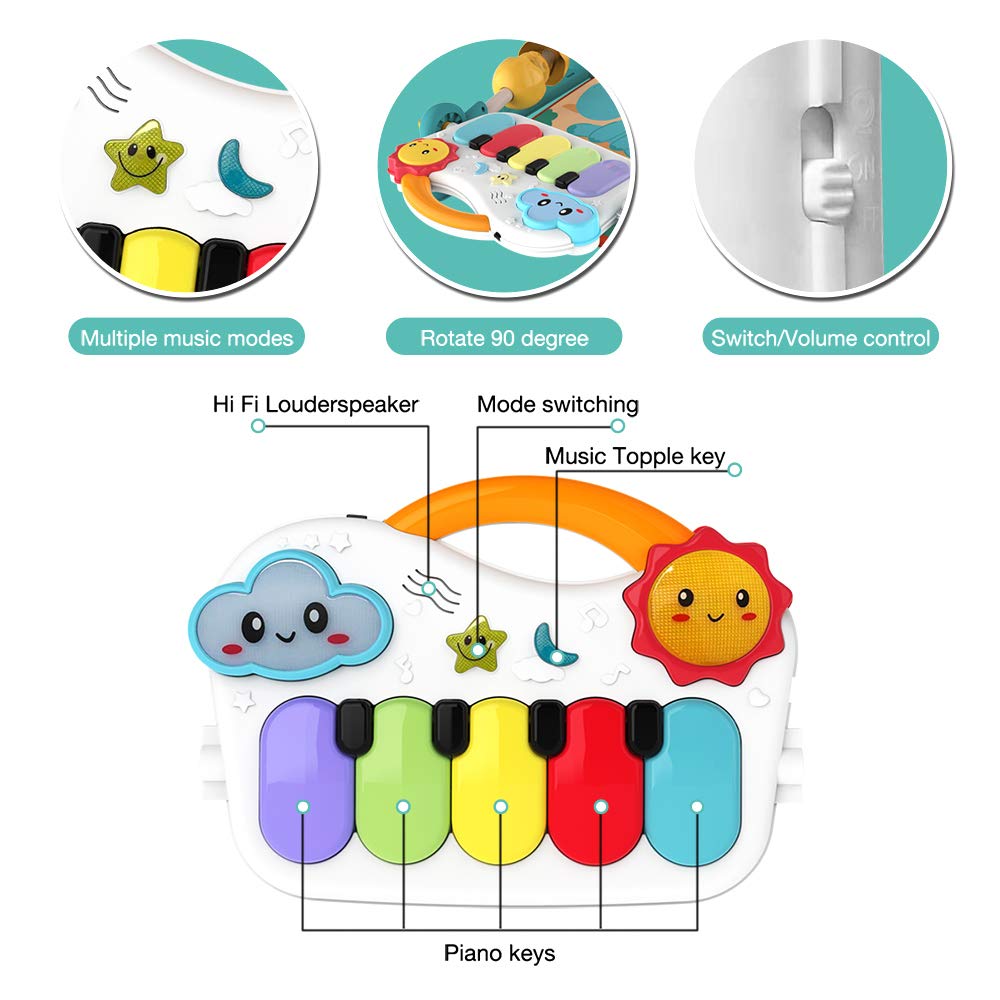 Eners Baby Spielbogen Baby Spieldecke mit Musik & Lichtern