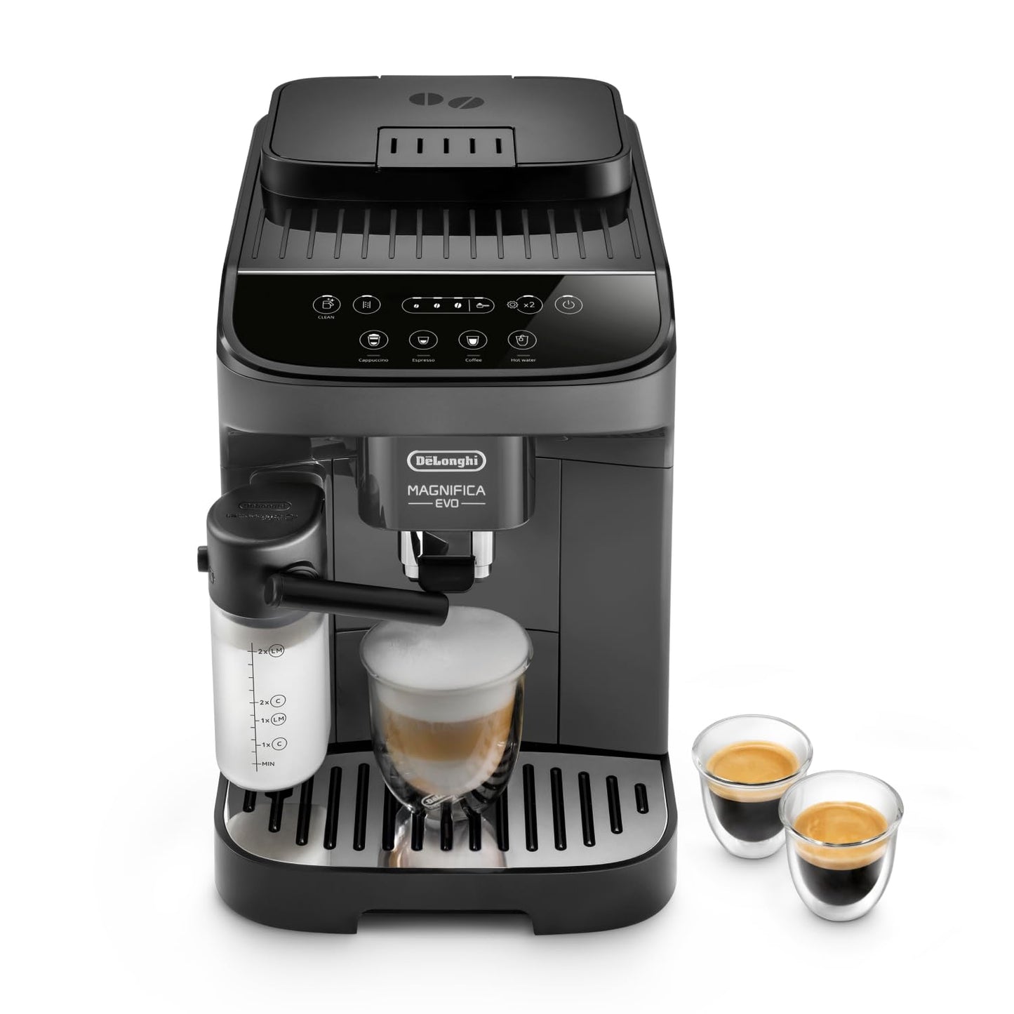 De'Longhi Fully Automatic Coffee Machine with LatteCrema Milk System, 7 Direct Selection Buttons for Cappuccino, Espresso
