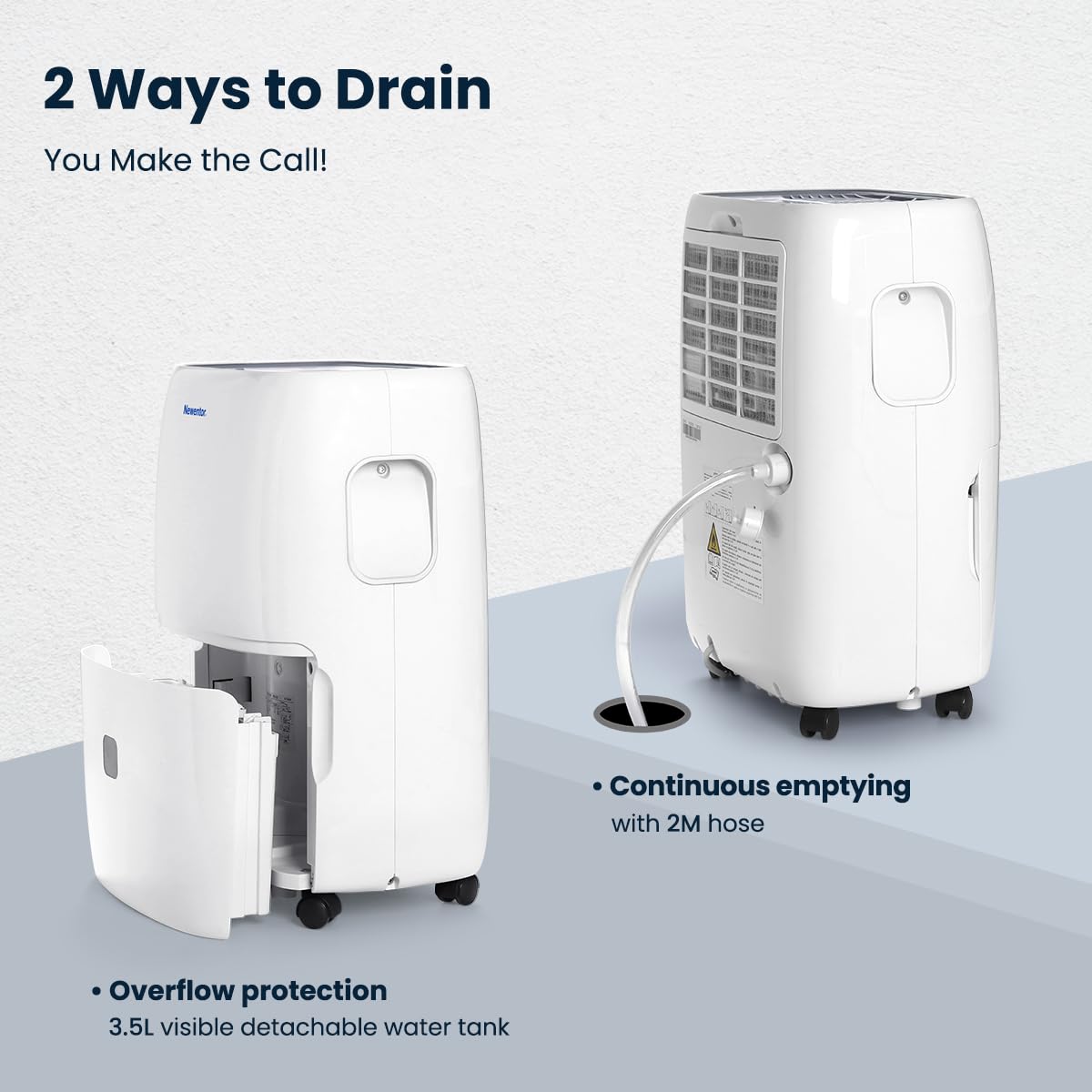 Luftentfeuchter 12L Dehumidifier Electric Cellar 35 dB, Room Dehumidifier