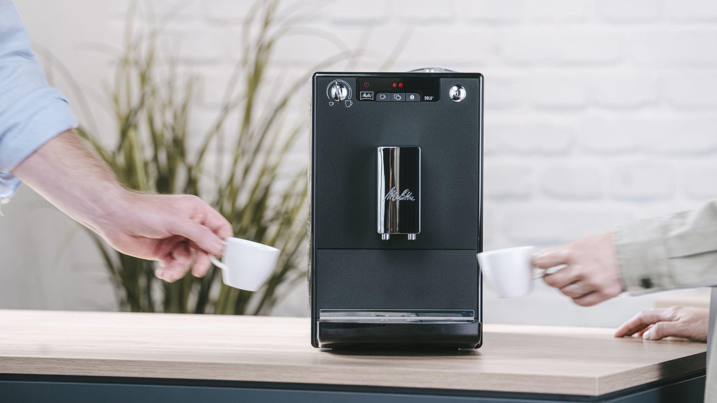 Melitta kaffeemaschine Caffeo Solo E950 slim fully automatic coffee machine with pre-brewing function 15 bar LED display height-adjustable coffee Christmas gift