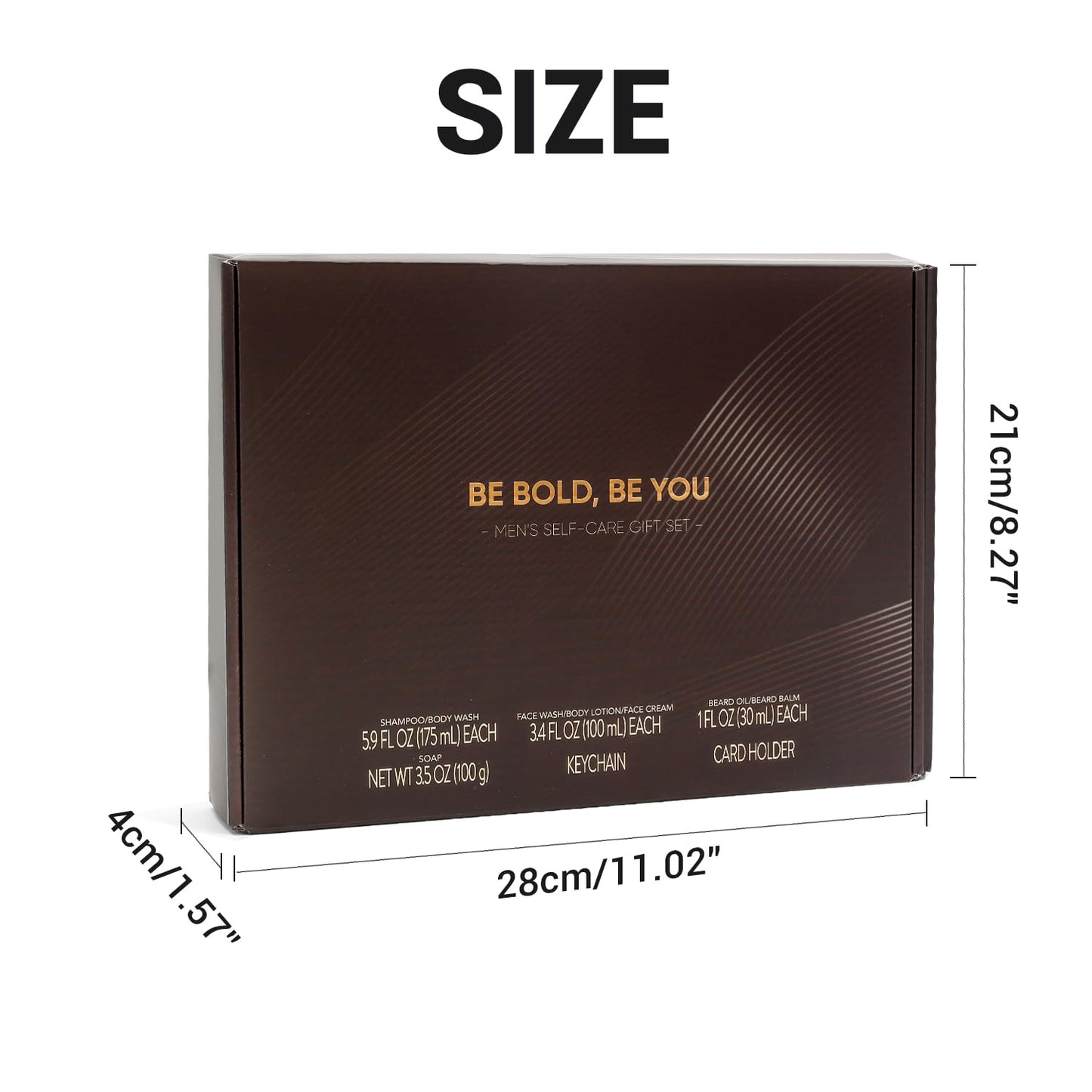 BODY & EARTH Men's Care Gift Set Sandalwood, 10-Piece Care Set with Beard Oil