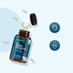 Weightworld Naticol Collagen Capsules, 1170 mg, Pure Marine Collagen, 120 Capsules, Hydrolysate, Laboratory Tested in Germany, with Pure Collagen Protein Powder