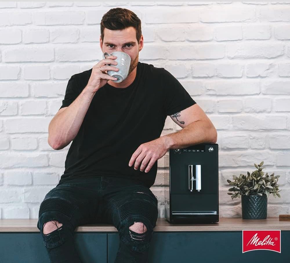 Melitta kaffeemaschine Caffeo Solo E950 slim fully automatic coffee machine with pre-brewing function 15 bar LED display height-adjustable coffee Christmas gift