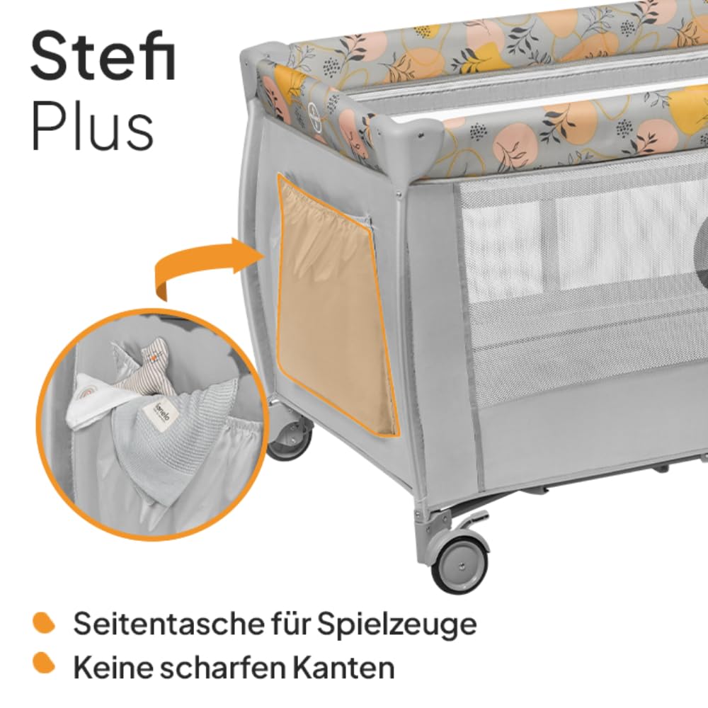 Reisebett bis 15 kg Babybett Kinderreisebett mit Matratze Seitlicher Eingang mit Reißverschluss