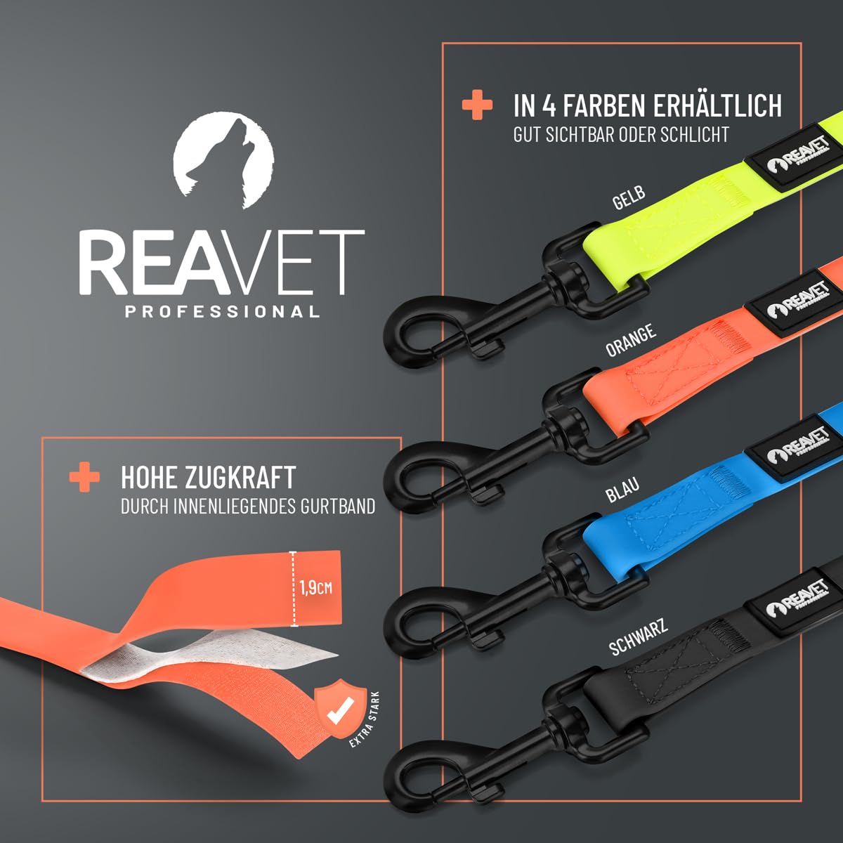 Schleppleine für Hunde 5 Meter, Schwarz I Robuste & wasserfeste Hundeleine lang I Übungsleine mit Griff