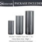 Glasseam Glass Vase Cylinder Vase Grey: Set of 3 Glass Vases Set for Living Room Decorative Glass Cylinder Lantern - Round Flower Vase Modern Glass Vases for Table Decoration Tulips Pampas Grass