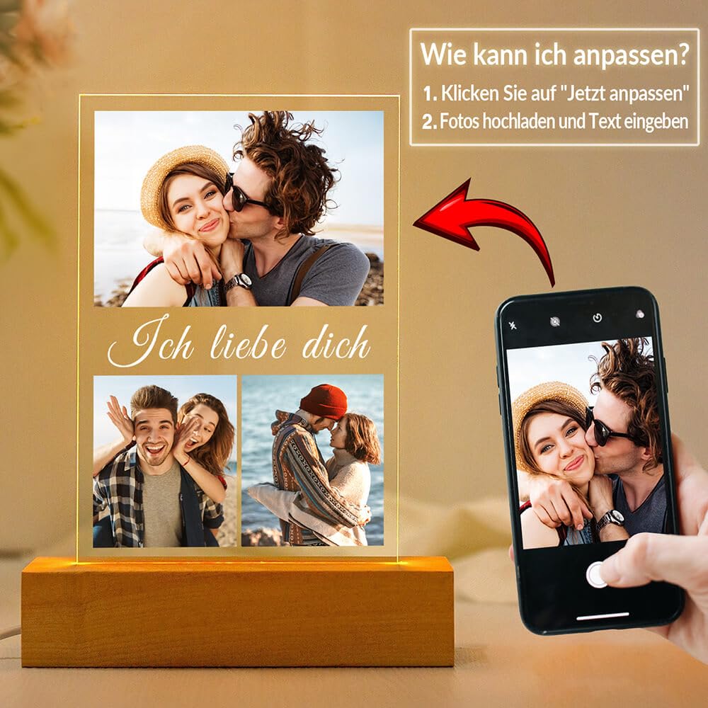Personalisierte Geschenke für Freundin, Personalisierte Bilderrahmen mit Foto, Personalisierter Bilderrahmen mit Bild