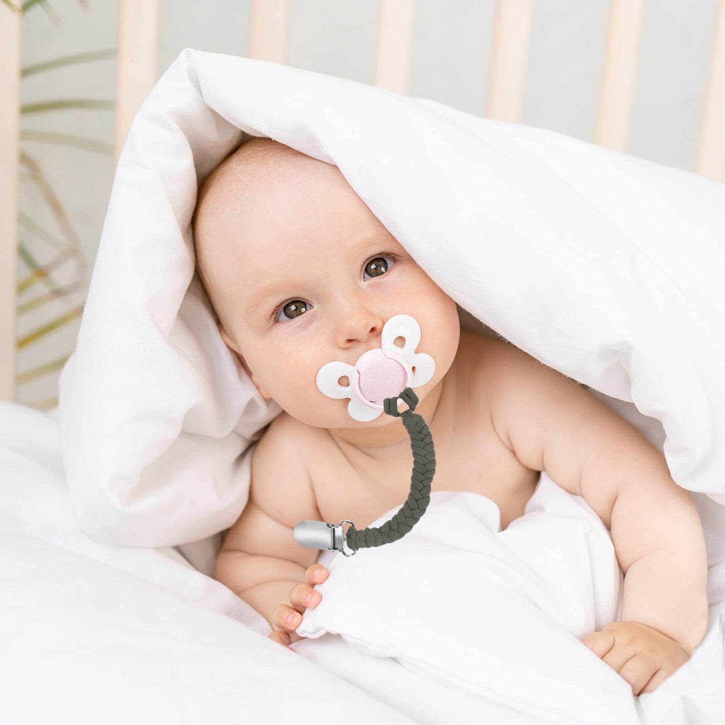 ABirdon Schnullerkette Baby,5 Stück Schnullerketten Clips mit 3 Stück Silikonring, passend für alle Schnuller