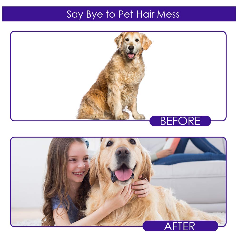 Pet Grooming Glove, Gentle Deshedding Brush - Efficient Pet Hair Remover Glove