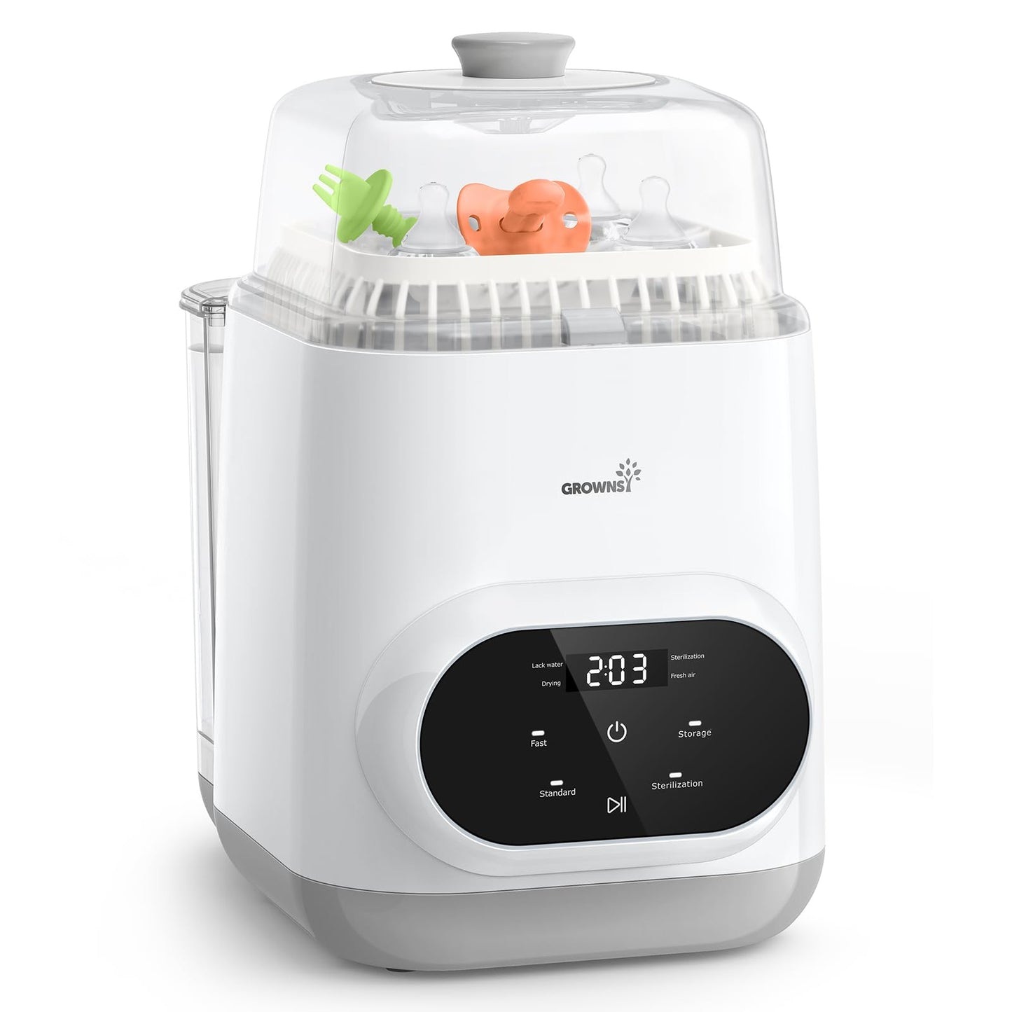 Grownsy Baby Bottle Washer Pro, All-in-One Bottle Cleaner, Steriliser and Dryer, Baby Bottle Cleaner for Bottles